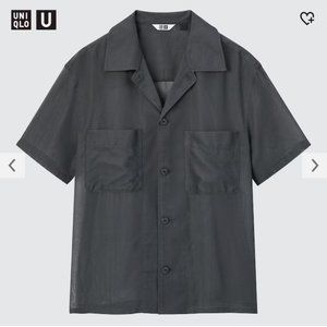 Uniqlo SHEER Dark Grey Blouse